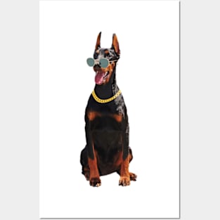 Doberman Pinscher, Funny, Cool Doberman Dog, Chill Posters and Art